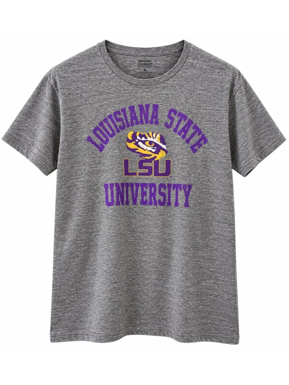 Louisiana State University LSU Tiger Logo Heather Gray T-Shirt XL